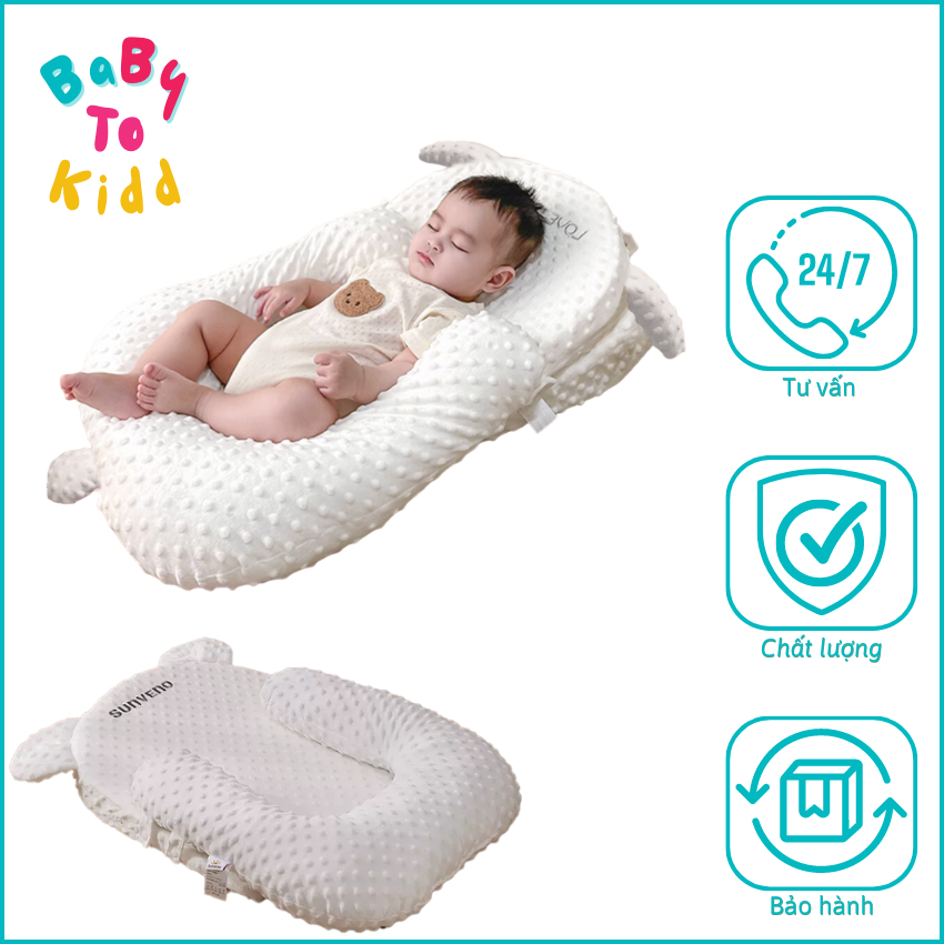Gối chống trào ngược cho bé cao cấp, Gối chống sặc cho bé và đệm định hình ngủ đúng tư thế - MK23021