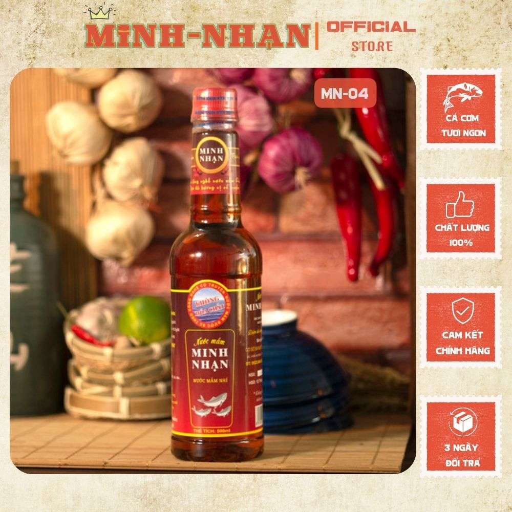 Nước mắm nhỉ nguyên chất cá cơm ngon ủ chượp truyền thống Minh Nhạn Bình Định độ đạm 30