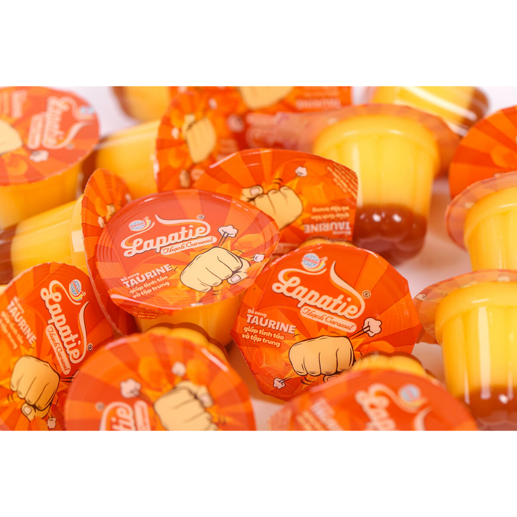 THẠCH CARAMEL LAPATIE BỔ SUNG TAURINE - TÚI 476 G