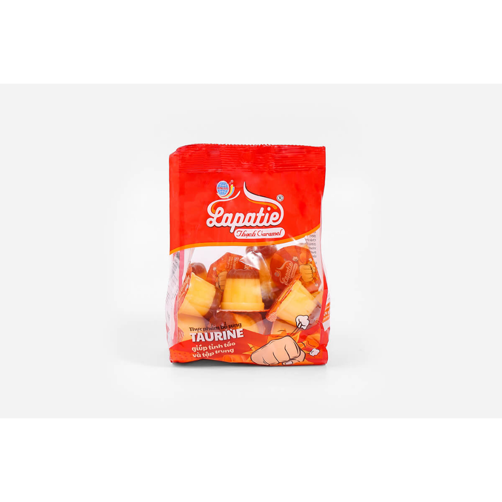 THẠCH CARAMEL LAPATIE BỔ SUNG TAURINE - TÚI 476 G