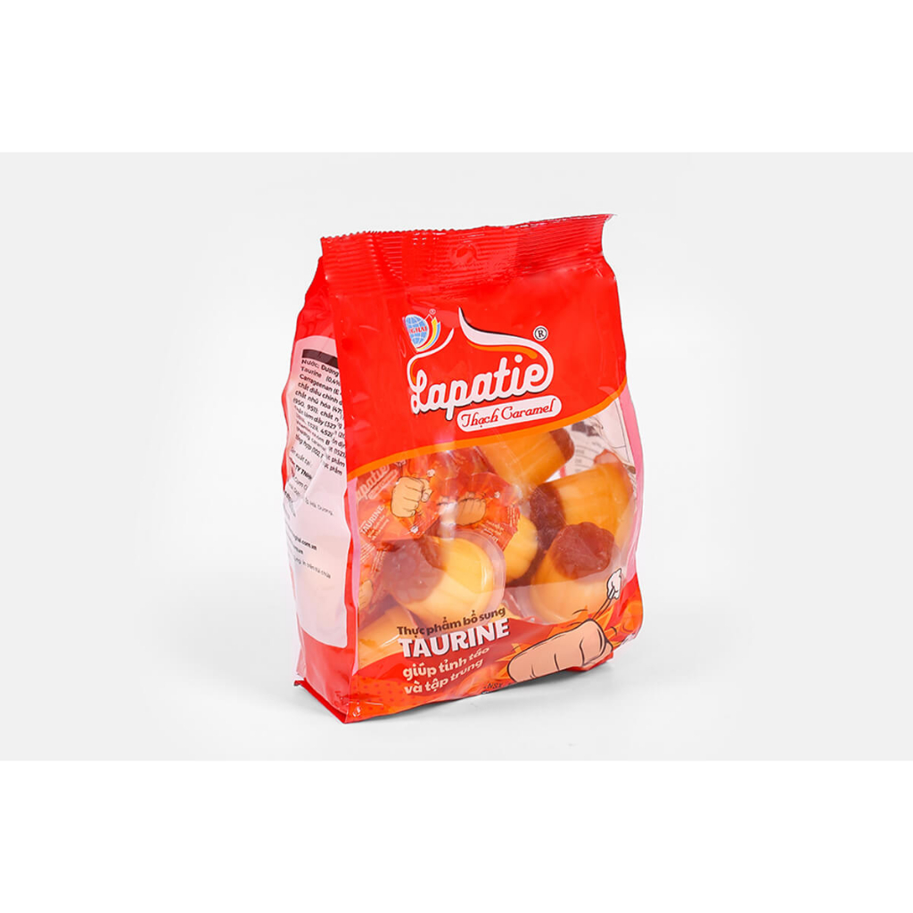 THẠCH CARAMEL LAPATIE BỔ SUNG TAURINE - TÚI 476 G