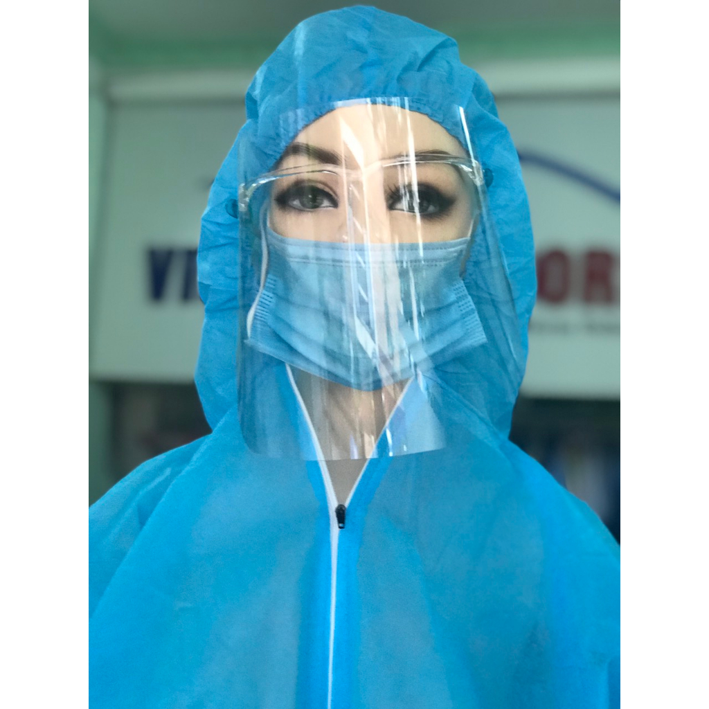quần áo phòng dịch phun thuốc trừ sâu dùng 1 lần-xả kho