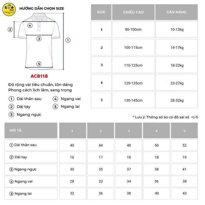 Áo Polo chất vải cá sấu thêu logo cách điệu A118 siêu mát cho bé trai và bé gái cân nặng từ 10 - 32kg