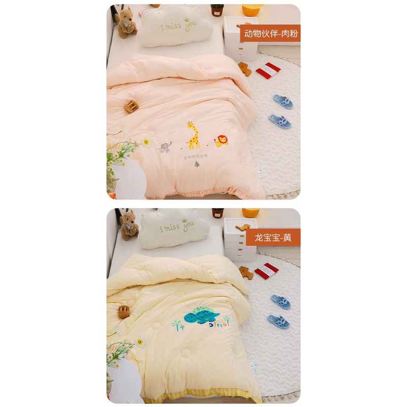 Chăn Cho Bé Trần Bông Tơ Tằm Mềm mịn Cao Câp 100% Tencel MiMi Bedding 140x150cm