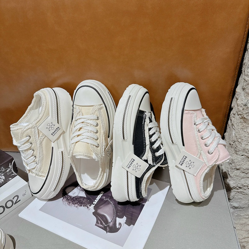 Giày bata nữ sục vải đế độn 5 phân hàng Quảng Châu