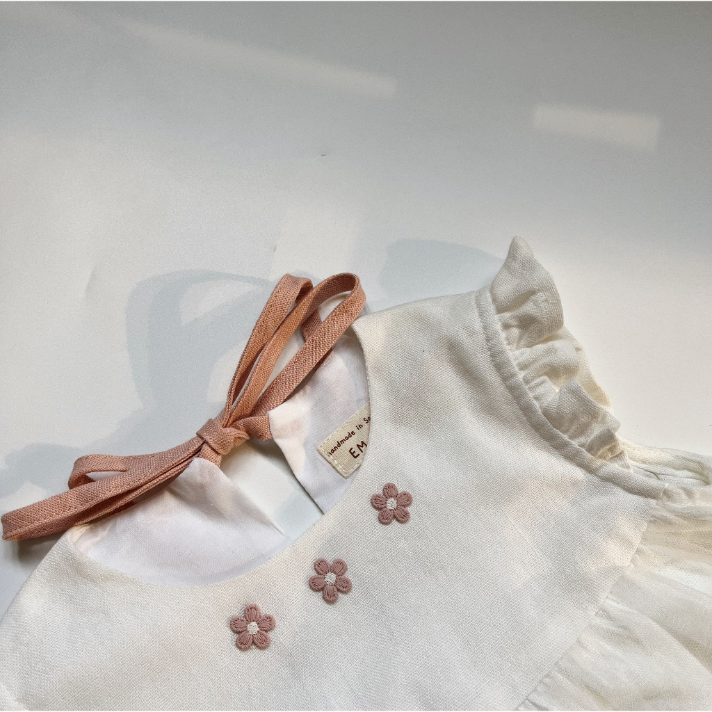 Đầm trắng linen 2 lớp cho bé gái - CLOUD DRESS