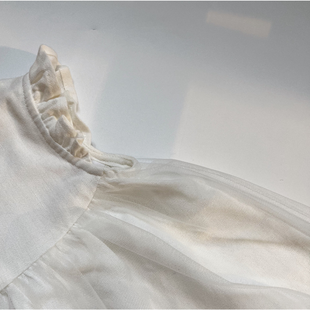 Đầm trắng linen 2 lớp cho bé gái - CLOUD DRESS