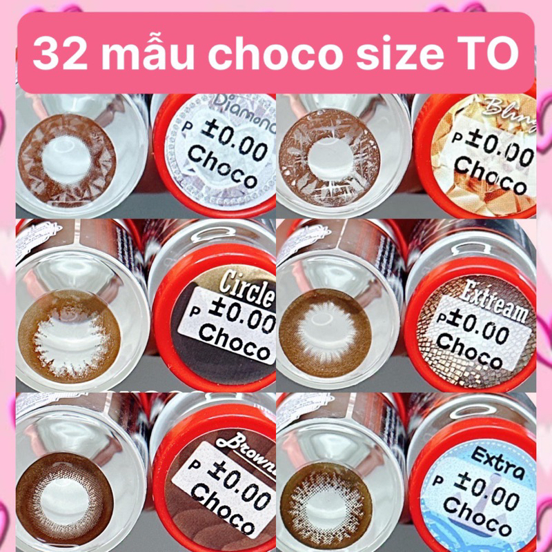 32 mẫu lens choco-socola HOT size to_không độ