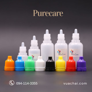 Combo 10 Chai nhựa nhỏ giọt nhỏ mắt nhỏ mũi 5ml 10ml nắp nhiều màu