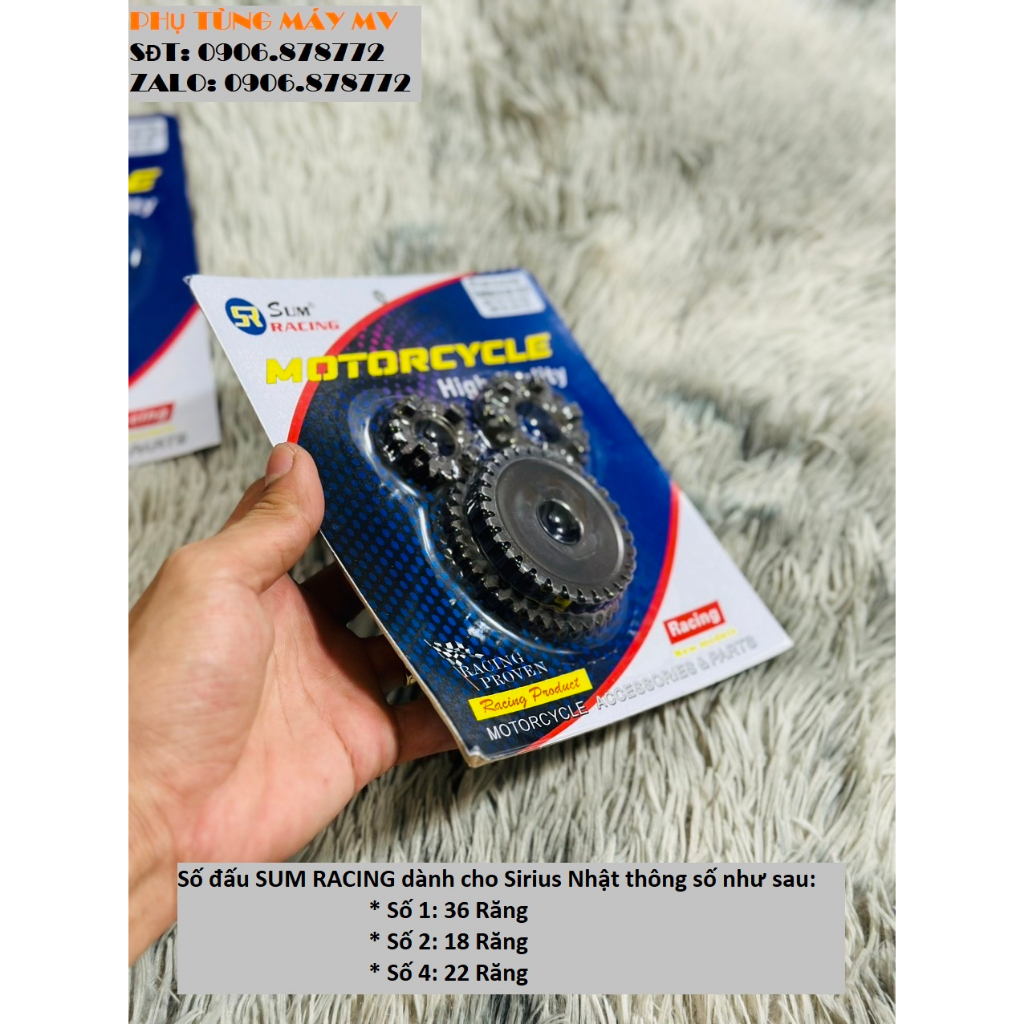 Số đấu SUM 1.2.4 dành cho xe Sirius