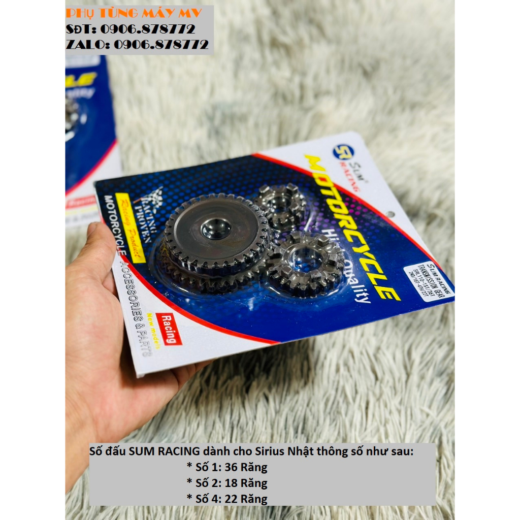 Số đấu SUM 1.2.4 dành cho xe Sirius