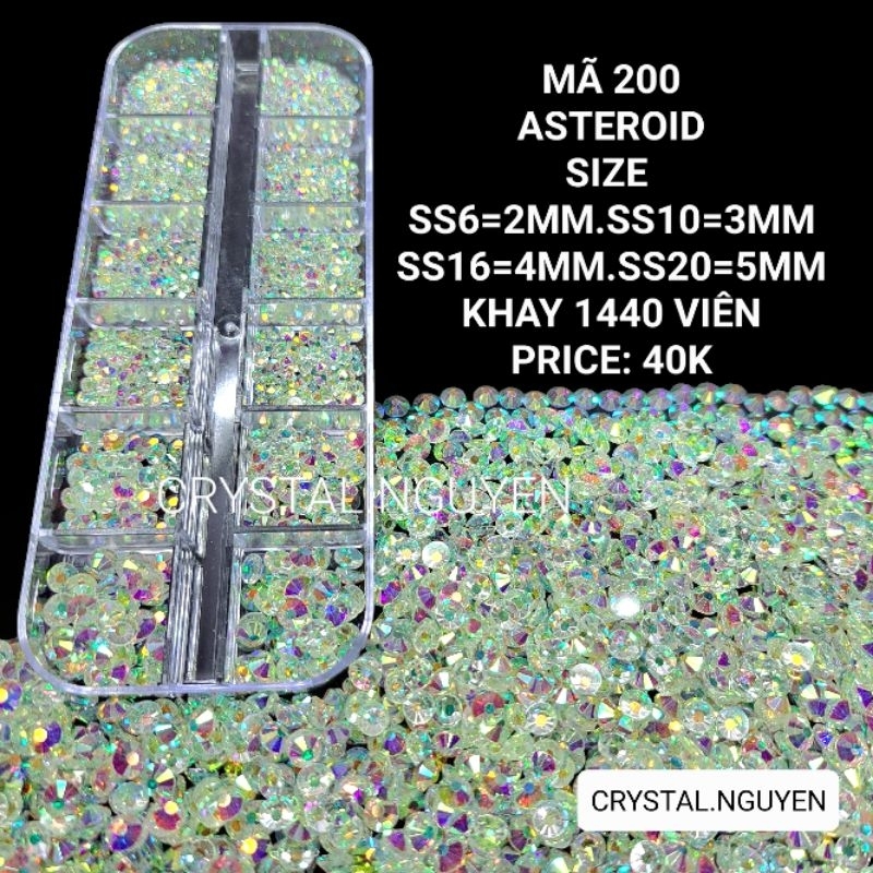 ĐÁ LẺ SIZE SS6.SS10.SS16.SS20- MÃ 200 ASTOREID -ĐÍNH NAIL-ĐÁ TRANG TRÍ