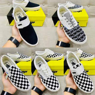 ✅xả kho✅ Giày thể thao vans caro lười vans dán fog buộc dây nam nữ đủ size 36 đến 43 bản đẹp hàng full size