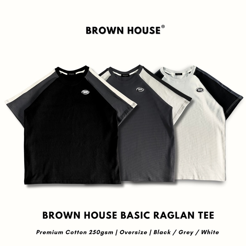 Áo Thun Basic Raglan Tee - Brown House