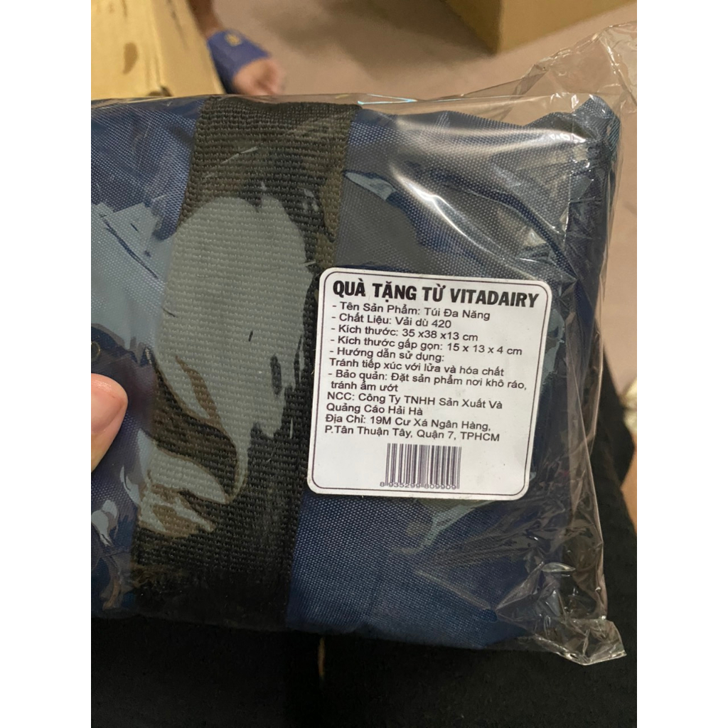 TÚI XÁCH ĐA NĂNG VẢI DÙ QUÀ TẶNG SỮA VITADAILY