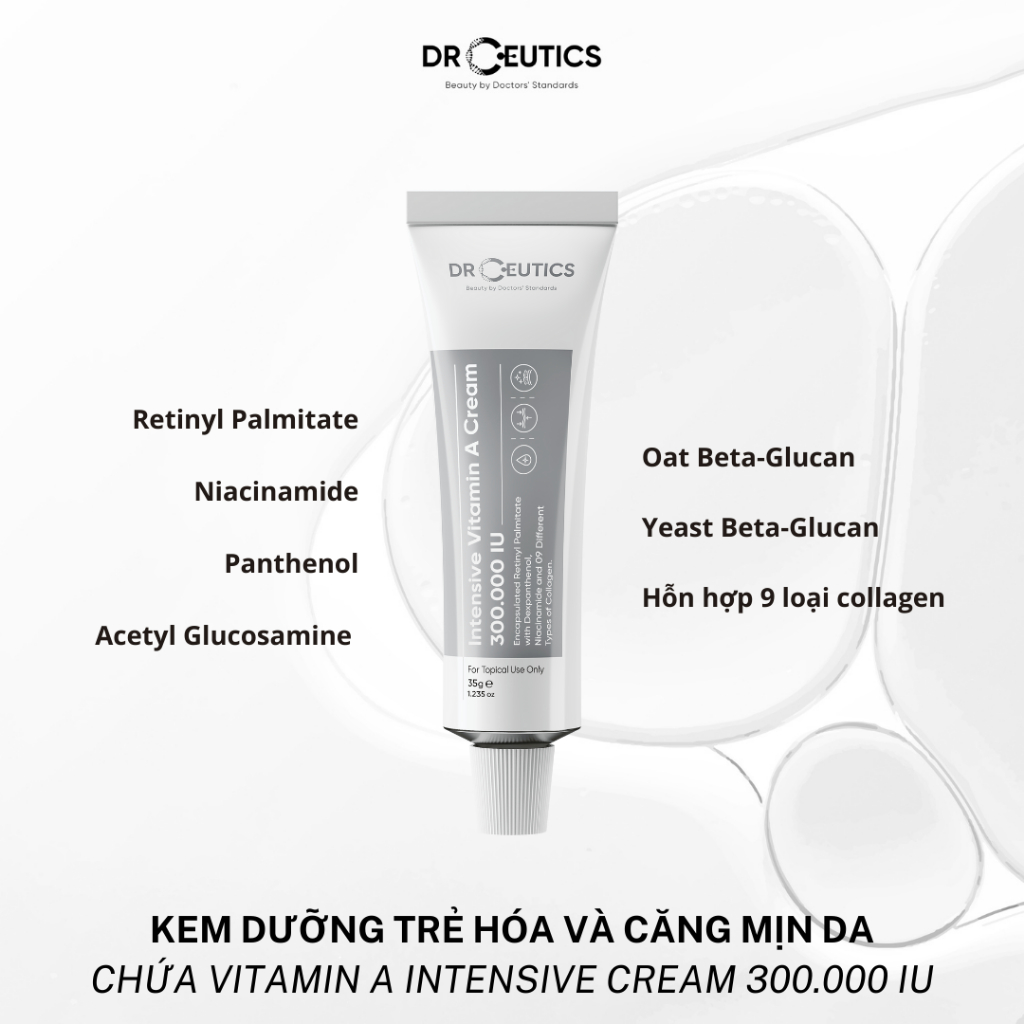 Kem Dưỡng DrCeutics Vitamin A Cream Trẻ Hoá Và Căng Mịn Da 35g