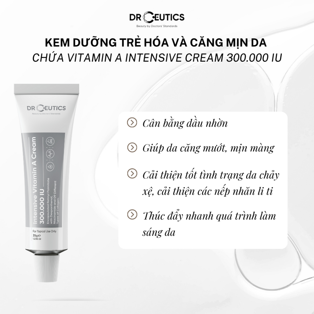 Kem Dưỡng DrCeutics Vitamin A Cream Trẻ Hoá Và Căng Mịn Da 35g