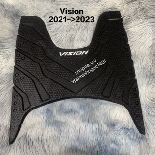 Thảm lót chân xe máy vision 2014 đến 2020, 2012 đến 2023 cao su dày mẫu indo