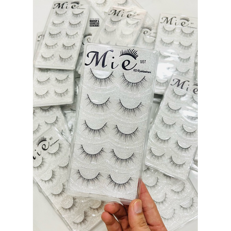Lông mi giả tự nhiên Mie 07 6D 5 cặp cao cấp chuyên dùng cho makeup