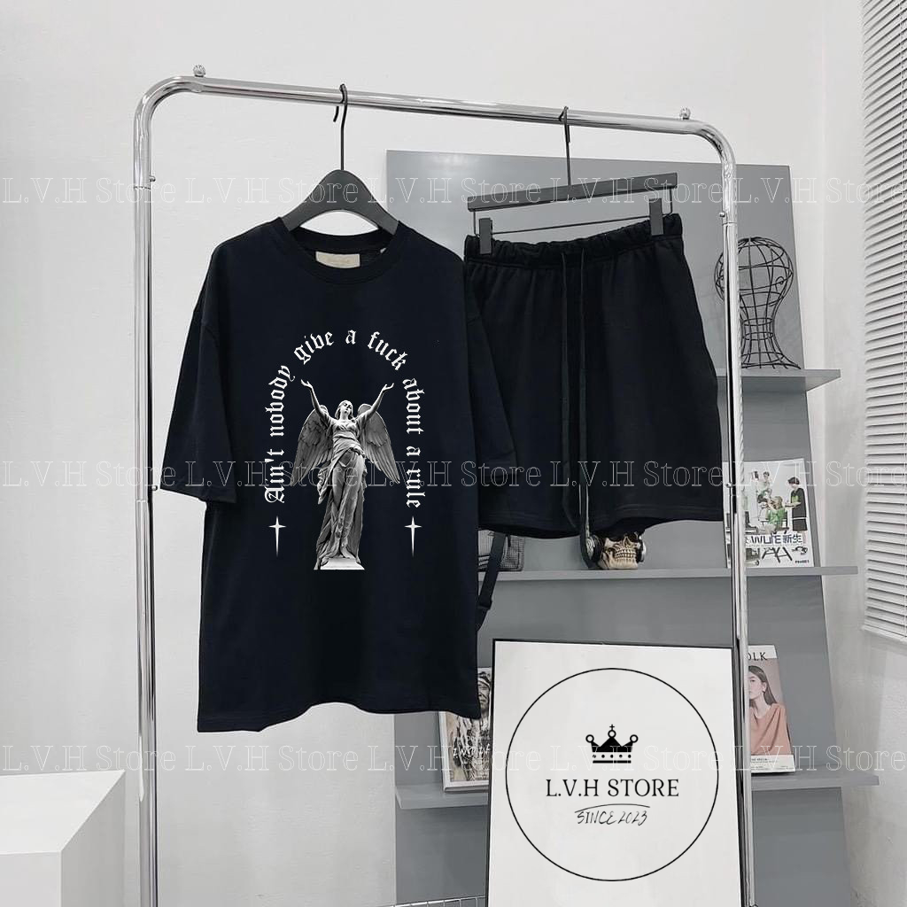 Áo Cổ Tròn Hình Thiên Thần 1 Phong Cách Nam Nữ Cao Cấp, Chất Vải Cotton 100% Cao Cấp Siêu HÓT !!!