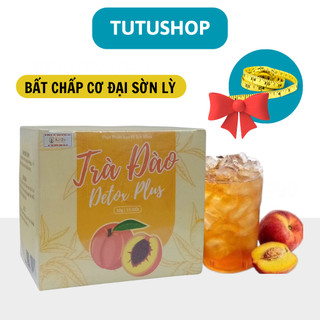 Trà đào giảm cân detox plus giảm mỡ hiệu quả, ngon, thơm hộp 15 gói