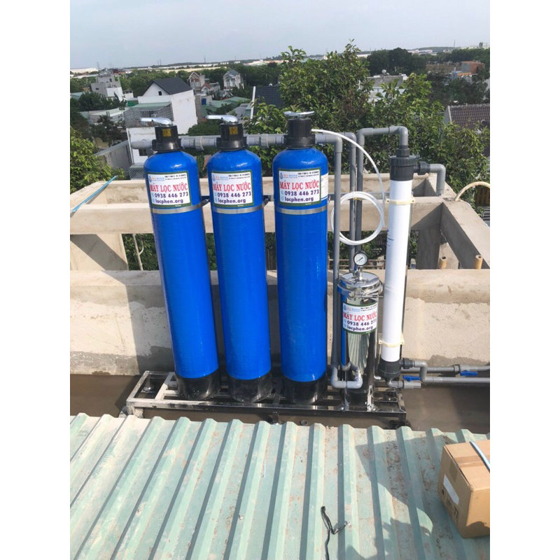 Van 3 ngả phi 34 cột lọc nước Composite