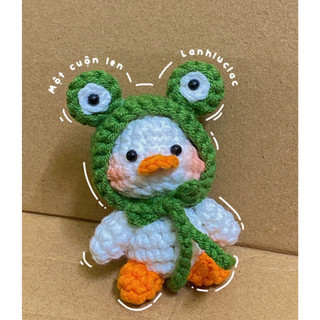 Móc khóa vịt mũ ếch size mini 🐸