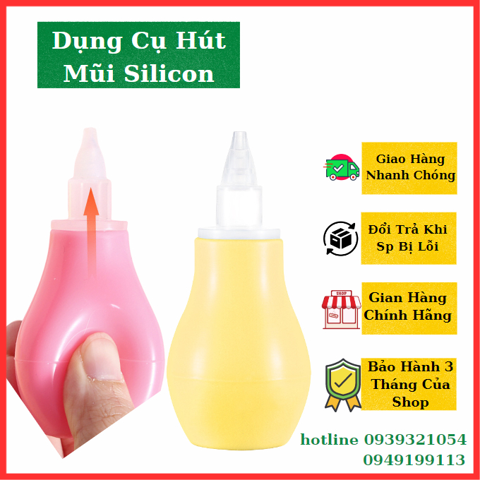 Dụng cụ hút mũi cho bé, trẻ sơ sinh, đồ hút bằng tay từ Silicon mềm  Giới thiệu