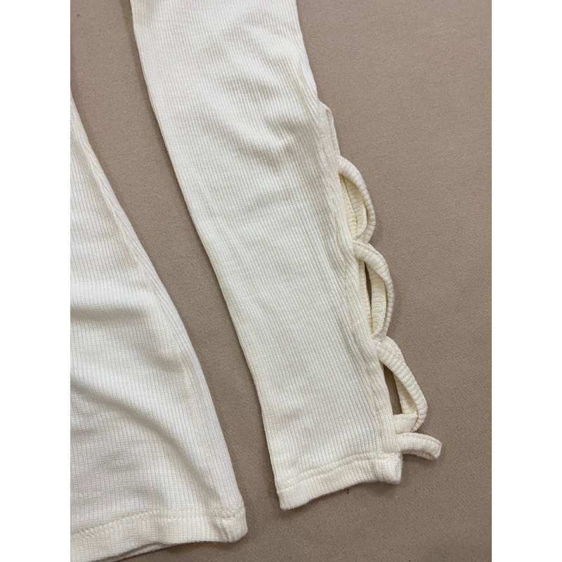 Áo thun gân cổ tim tay dài - Thanh lý vnxk