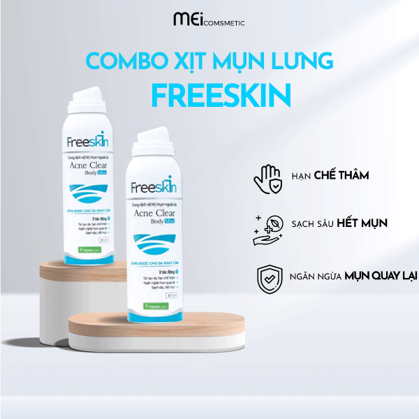 Combo Freeskin-  Bộ Sản Phẩm Viêm Nang Lông, Mụn Trứng Cá, Mụn Mặt Và Cơ Thể