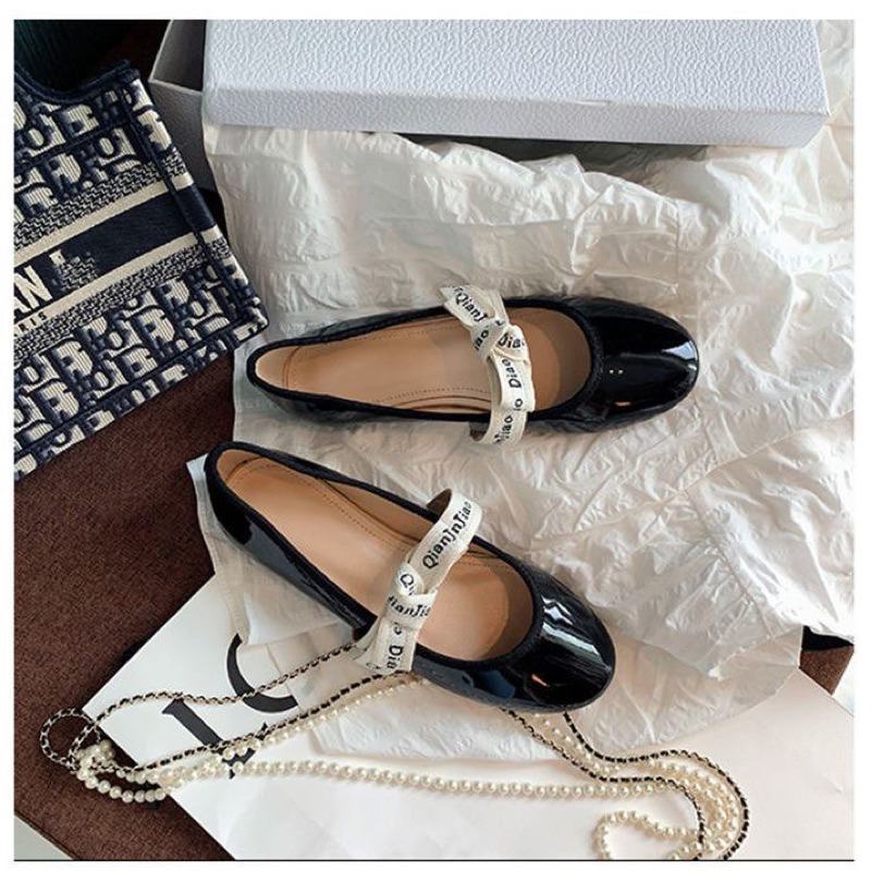 Giày hài búp bê có bigsize 3 màu phong cách Mary Jane kiểu Pháp đế bằng đơn giản G24