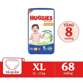 (MẪU MỚI)Tã quần Huggies size M74/L68/XL62/XXL56 tặng 8 miếng cùng loại