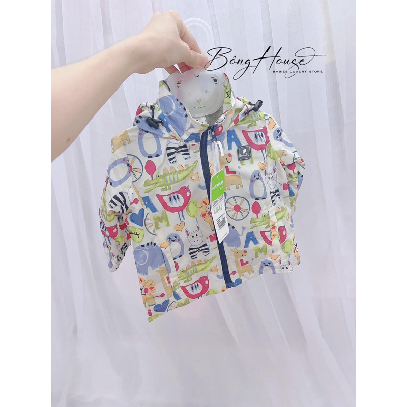 Áo khoác gió Lullaby hai lớp kéo khóa có mũ