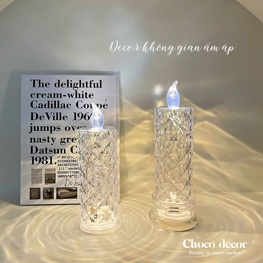 Đèn led hình nến phong cách Châu Âu decor, trang trí nhà cửa, phụ kiện chụp ảnh