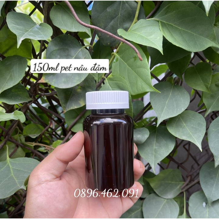 CHAI NHỰA PET TRONG/PET NÂU ĐẬM ĐỰNG VIÊN NÉN,VIÊN NANG,VIÊN HOÀN 150ML NẮP NHẤN/NẮP NHÔM VÀNG/NẮP BẠC