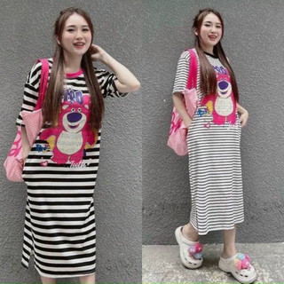 Đầm thun suông hoạ tiết