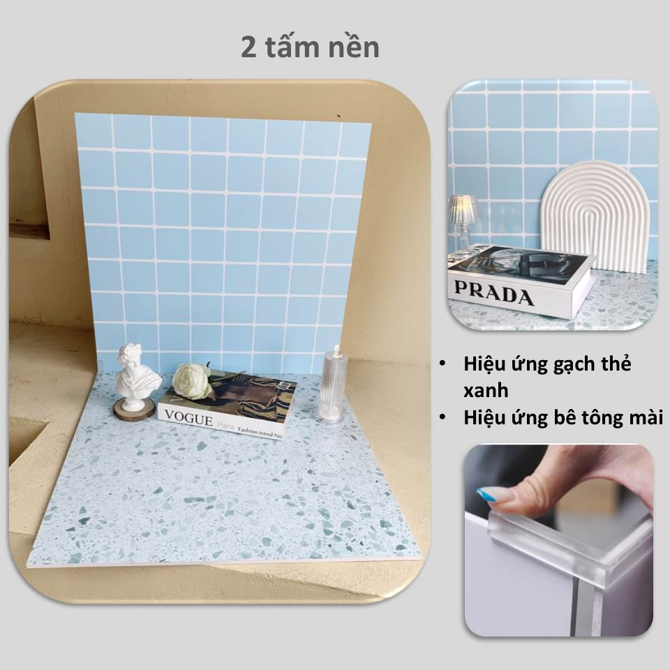 Tấm phông nền chụp ảnh sản phẩm 60x60cm phong cách Hàn Quốc Korea tiện lợi