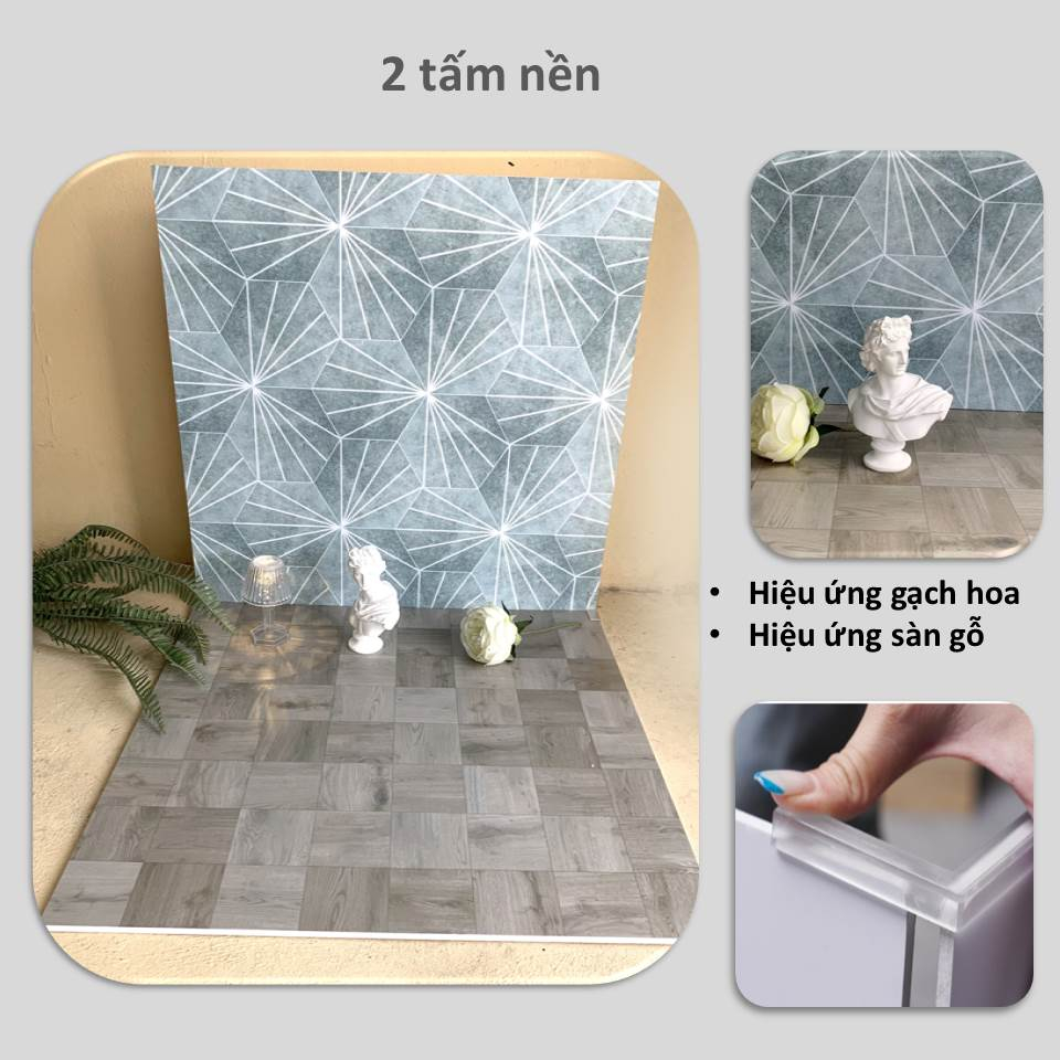 Tấm phông nền chụp ảnh sản phẩm 60x60cm phong cách Hàn Quốc Korea tiện lợi