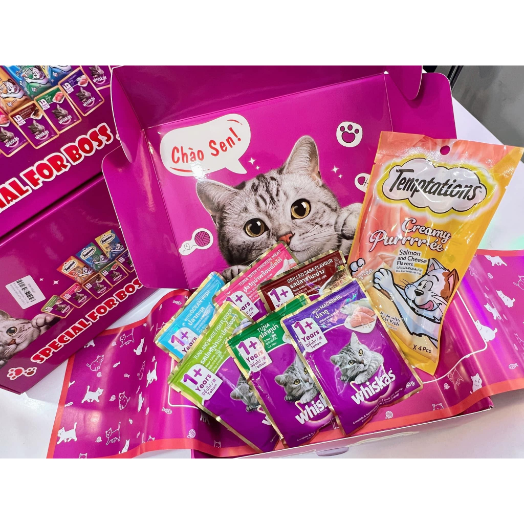 1 thùng 24 gói pate whiskas/ whiskas Tasty cho mèo