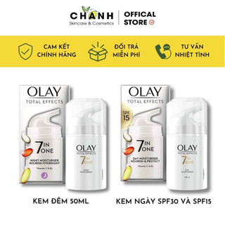 (UK) Kem dưỡng da chống lão hóa Olay Total Effects Night 7 in 1 50ml dưỡng trắng sáng da ban đêm