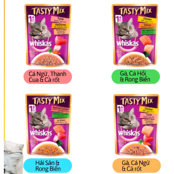 Pate WHISKAS cho mèo gói 80gr