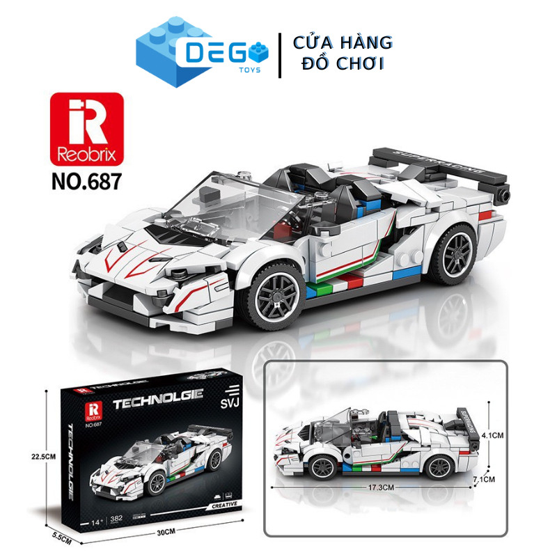 Đồ chơi lắp ráp xe Speed Champions Lambo SJV , Đồ chơi lắp ráp xe racing car SKU 687 - DegoToys