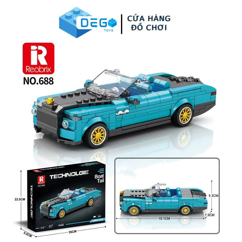 Đồ chơi lắp ráp xe Speed Champions RR boat-tai  , Đồ chơi lắp ráp xe racing car SKU 688 - DegoToys