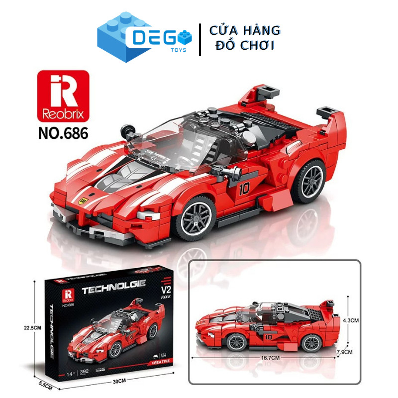 Đồ chơi lắp ráp xe Speed Champions Fefari FXX-K , Đồ chơi lắp ráp xe racing car SKU 686 - DegoToys