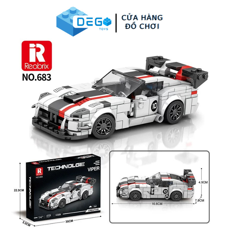 Đồ chơi lắp ráp xe Speed Champions doge vjper , Đồ chơi lắp ráp xe racing car SKU 683 - DegoToys