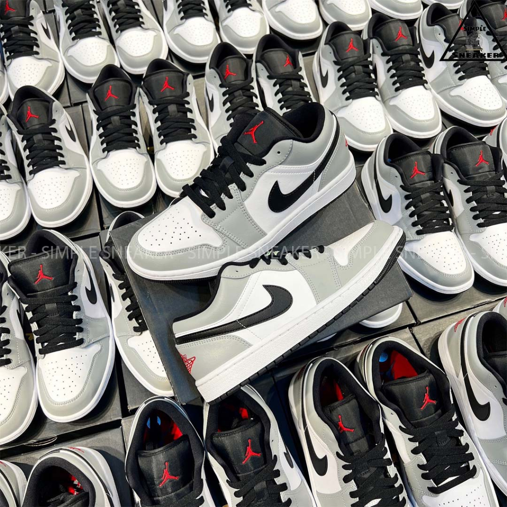 Giày Nike Jordan 1 Low Smoke Grey V2 Chính Hãng 🔴SIMPLE SNEAKER🔴Jordan 1 Smoke Grey V2 2023 Màu Xám Giày Thể Thao Nam Nữ