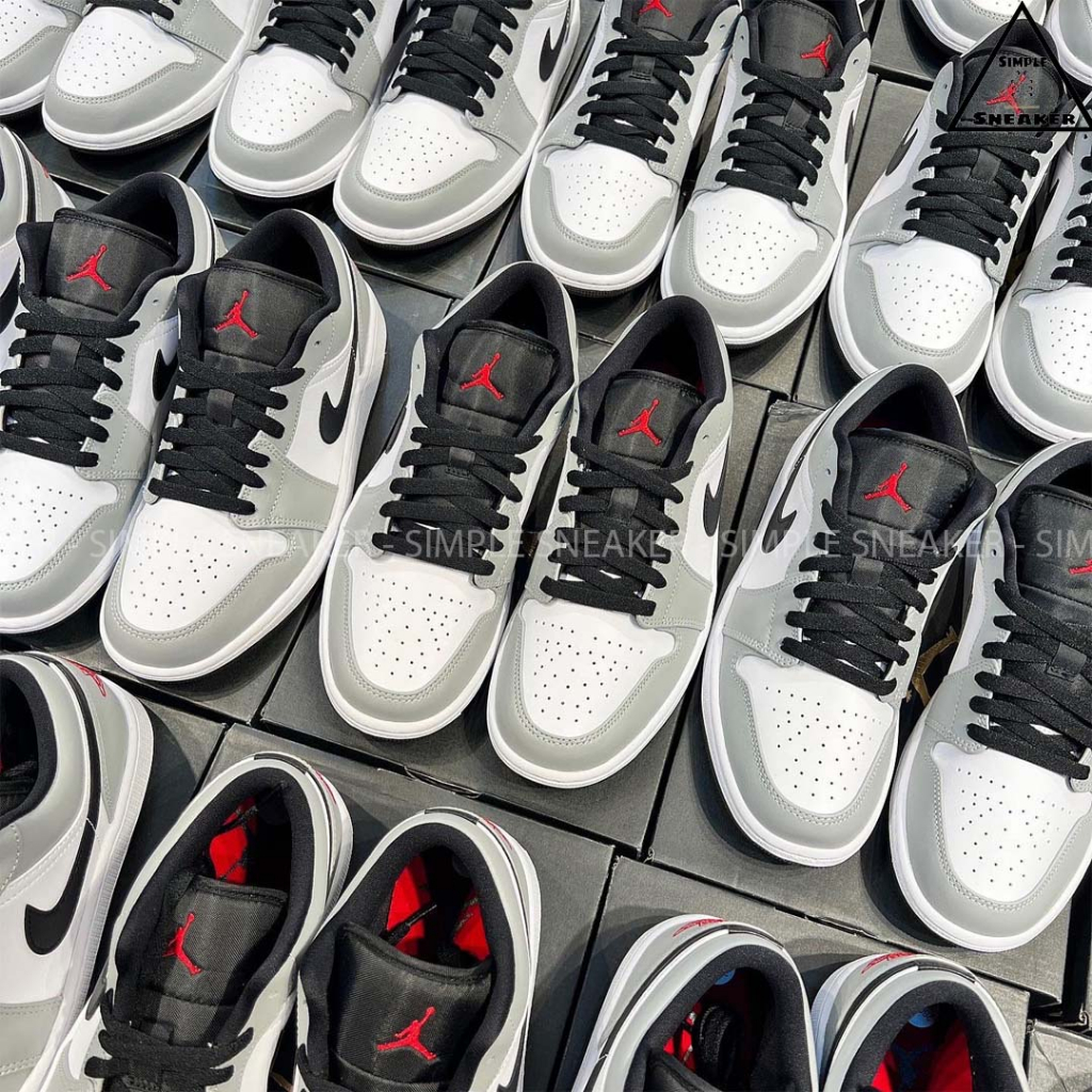 Giày Nike Jordan 1 Low Smoke Grey V2 Chính Hãng 🔴SIMPLE SNEAKER🔴Jordan 1 Smoke Grey V2 2023 Màu Xám Giày Thể Thao Nam Nữ