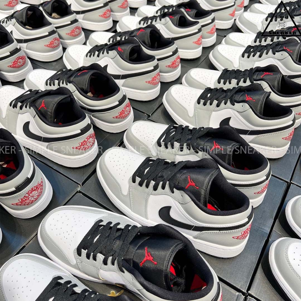 Giày Nike Jordan 1 Low Smoke Grey V2 Chính Hãng 🔴SIMPLE SNEAKER🔴Jordan 1 Smoke Grey V2 2023 Màu Xám Giày Thể Thao Nam Nữ