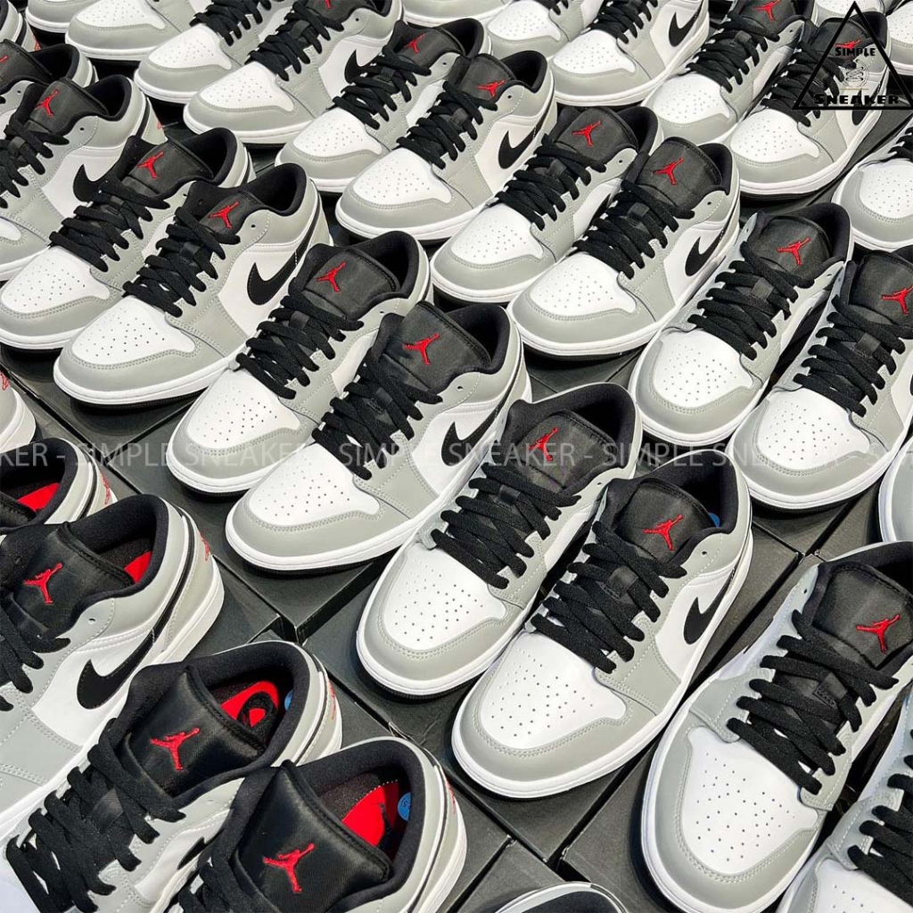 Giày Nike Jordan 1 Low Smoke Grey V2 Chính Hãng 🔴SIMPLE SNEAKER🔴Jordan 1 Smoke Grey V2 2023 Màu Xám Giày Thể Thao Nam Nữ