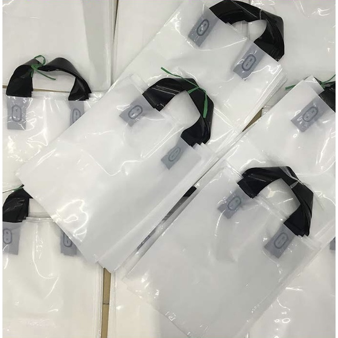 0,5kg - 1kg Túi Đựng Hàng Nilong PE Trắng Sứ Có Quai Xách - Túi Ni Lông Tuidunghang Bóng Đẹp Bền Dẻo Dai Đủ Kích Thước